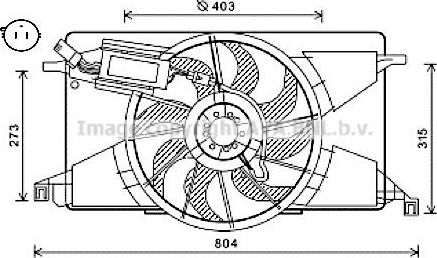 Вентилятор радиатора двигателя AVA. Артикул FD7565