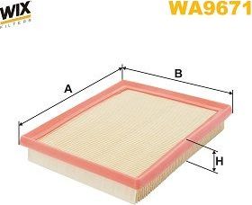 Воздушный фильтр WIX Filters. Артикул WA9671