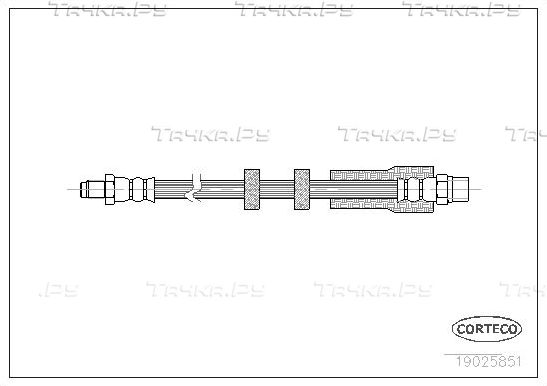 Тормозной шланг Corteco передний для Volvo V70 I 1995-2000. Артикул 19025851