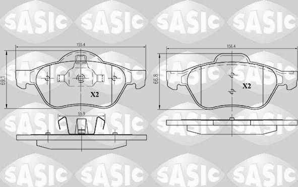 Тормозные колодки Sasic. Артикул 6214018