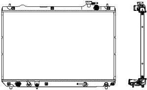 Радиатор охлаждения двигателя Sakura. Артикул 3461-1017