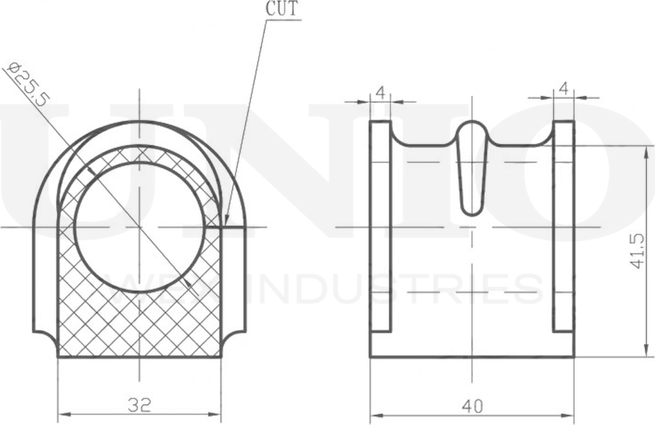 Втулка стабилизатора (Unio). Артикул RMP-10113