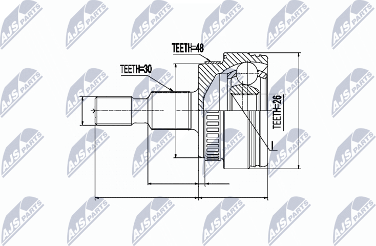 Шрус внутренний (граната) NTY. Артикул NPZ-ME-009
