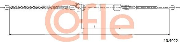 Трос ручника (тросик ручного тормоза) Cofle. Артикул 92.10.9022