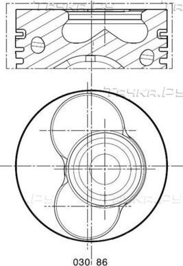 Поршень Mahle для Audi A4 II (B6) 2000-2004. Артикул 030 86 02