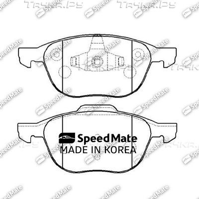Тормозные колодки SpeedMate передние для Ford Kuga II 2013-2019. Артикул SM-BPU128