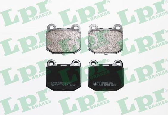 Тормозные колодки LPR передние для Lotus Exige I 2000-2008. Артикул 05P947