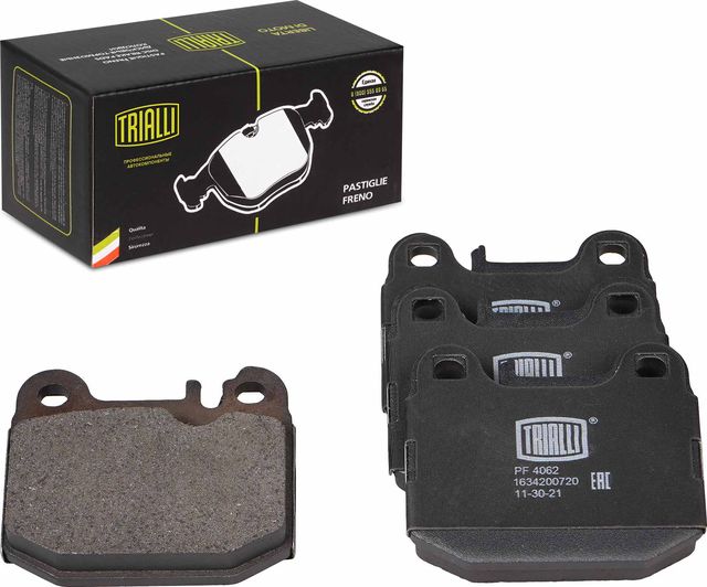 Тормозные колодки Trialli (Low-Metallic) задние для Maserati Quattroporte V 2004-2012. Артикул PF 4062