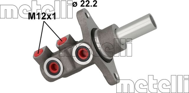 Тормозной цилиндр главный Metelli (алюминий) для Toyota Yaris II 2006-2013. Артикул 05-1158