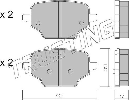 Тормозные колодки Trusting. Артикул 1245.0