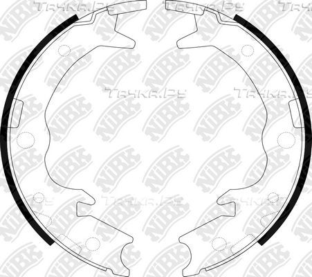Тормозные колодки (стояночная тормозная система) NiBK задние для Honda Odyssey I 1997-1999. Артикул FN0570