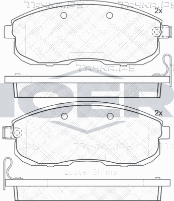 Тормозные колодки Icer передние для Nissan Cube Z12 2010-2026. Артикул 181882-200