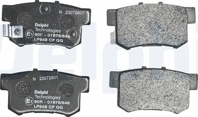 Тормозные колодки Delphi (Low-Metallic) задние для Rover 600 1993-1999. Артикул LP948