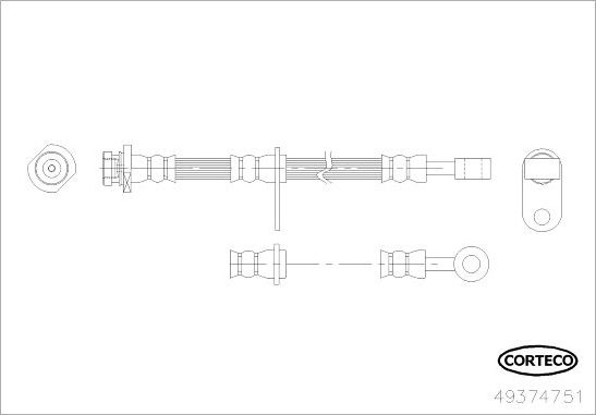 Тормозной шланг Corteco. Артикул 49374751