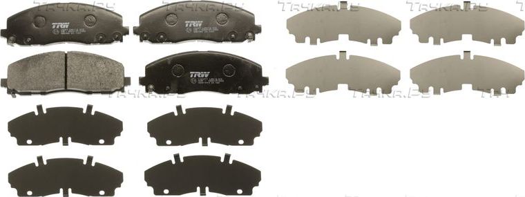 Тормозные колодки TRW передние для Lancia Voyager 2011-2014. Артикул GDB1944