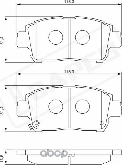 Колодки тормозные дисковые пер. TOYOTA PRIUS (_W1_) 00-04, CELICA, E (Bapco) Bapco. Артикул BP0525