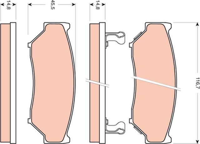 Тормозные колодки TRW. Артикул GDB3436