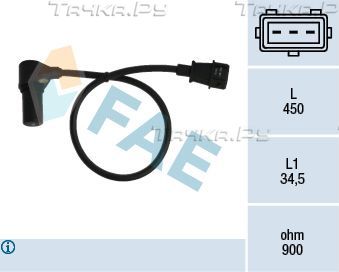 Датчик положения коленвала FAE для Opel Sintra 1997-1999. Артикул 79074
