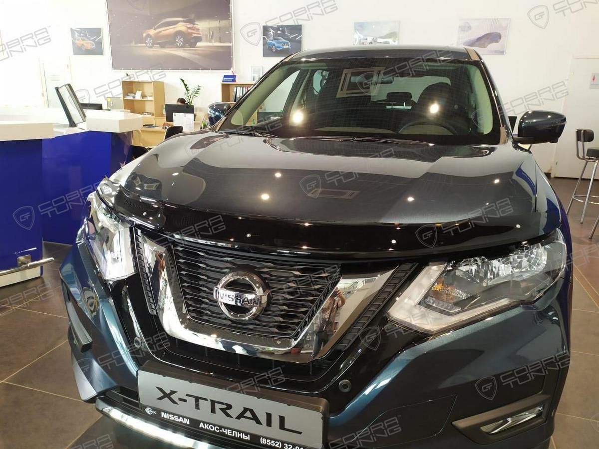 Дефлектор Cobra Tuning для капота Nissan X-Trail T32 2013-2026. Артикул DK073