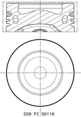 Поршень Mahle для Audi A4 allroad IV (B8) 2009-2016. Артикул 028 PI 00116 002