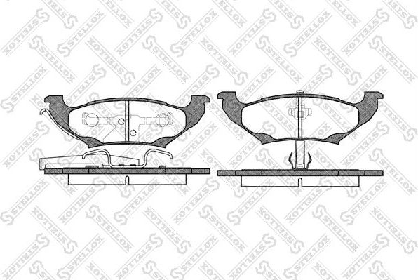 Тормозные колодки Stellox задние для Dodge Caravan III 1995-2001. Артикул 701 010B-SX