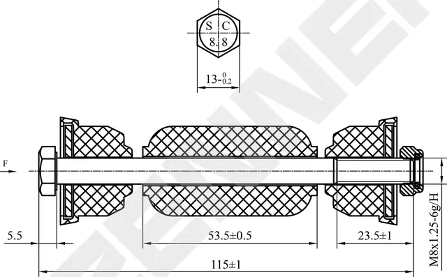 Тяга стабилизатора передняя FORD FOCUS 98-04, C-MAX 03>, MITSUBISHI COLT 04-12 (Zennek). Артикул DST0032