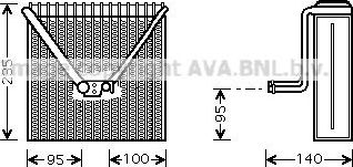 Испаритель кондиционера AVA для SEAT Cordoba II 2002-2008. Артикул SAV011