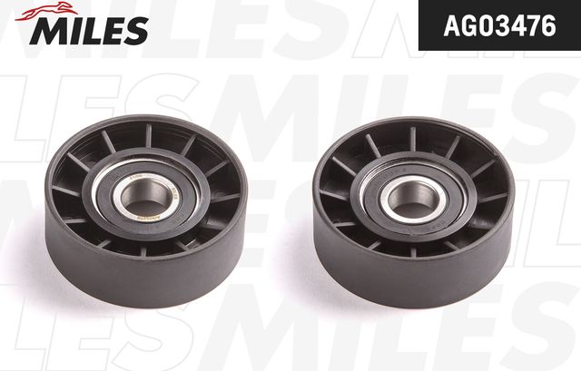 Натяжной ролик (натяжитель) приводного поликлинового ремня Miles. Артикул AG03476