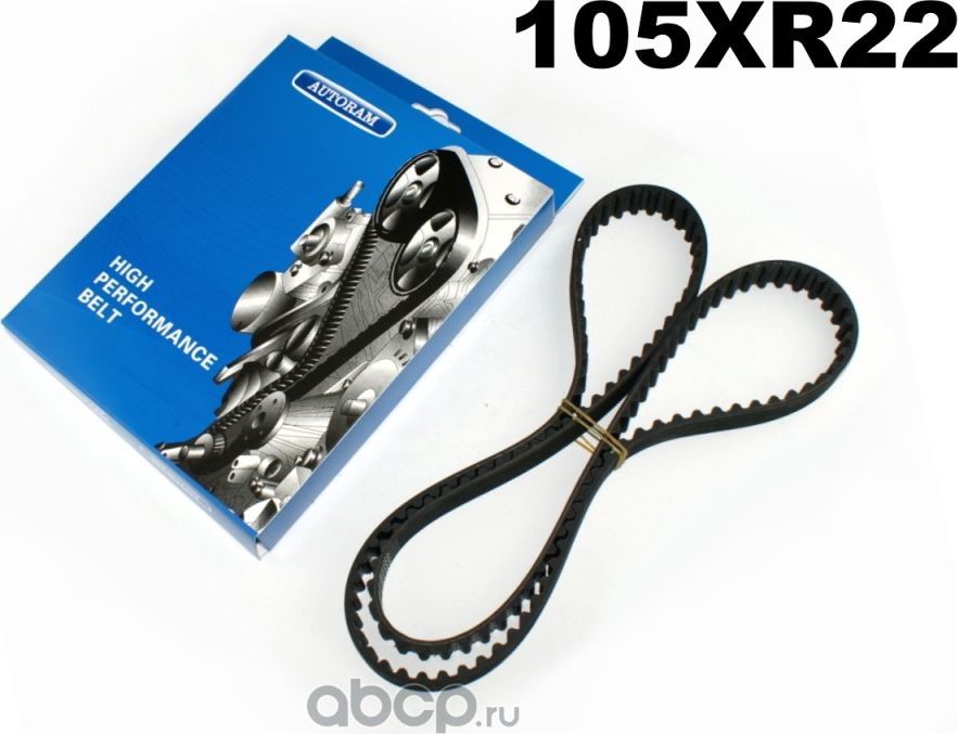 Ремень ГРМ HYUNDAI, KIA, (105x22). 105XR22 AUTORAM. Артикул 105XR22