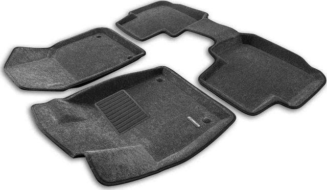 Коврики текстильные Euromat 3D Business для салона Volkswagen Teramont 2018-2026 СЕРЫЕ. Артикул EMC3D-005410G