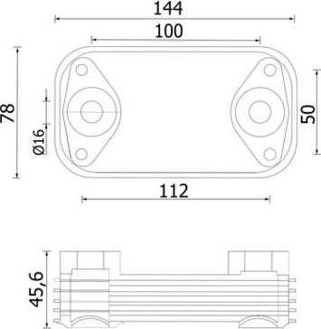 Радиатор масляный (маслоохладитель) для двигателя Mahle. Артикул CLC 320 000S