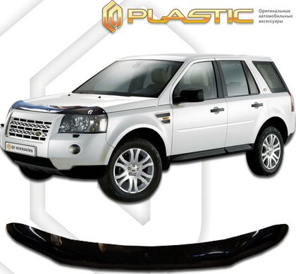 Дефлектор СА Пластик для капота (Classic черный) Land Rover Freelander II 2006-2014. Артикул 2010010102968