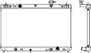 Радиатор охлаждения двигателя Sakura. Артикул 3461-1016