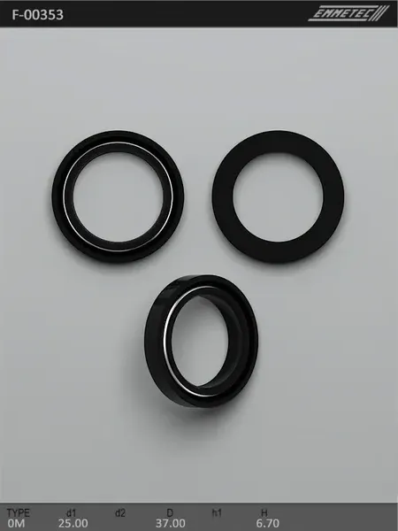 Сальник рулевой рейки 25 37 6.7 (Emmetec). Артикул F00353