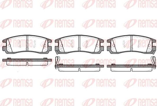 Тормозные колодки Remsa задние для Oldsmobile Cutlass Supreme 1988-1997. Артикул 0566.22