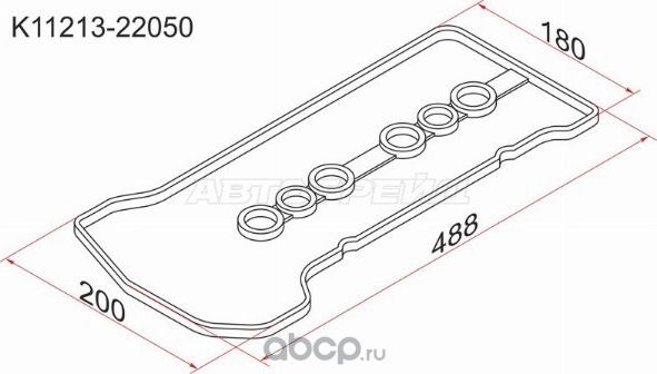 Прокладка клапанной крышки TY 1ZZ-FE, 00- (SAT). Артикул K1121322050