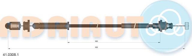 Трос газа Adriauto. Артикул 41.0308.1