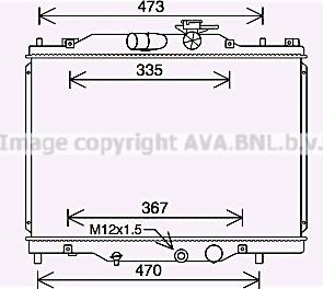 Радиатор охлаждения двигателя AVA для Mazda CX-3 I 2015-2026. Артикул MZ2291