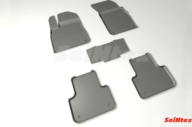 Коврики резиновые Seintex с высоким бортиком для салона Audi Q7 II 2015-2026. Артикул 86854