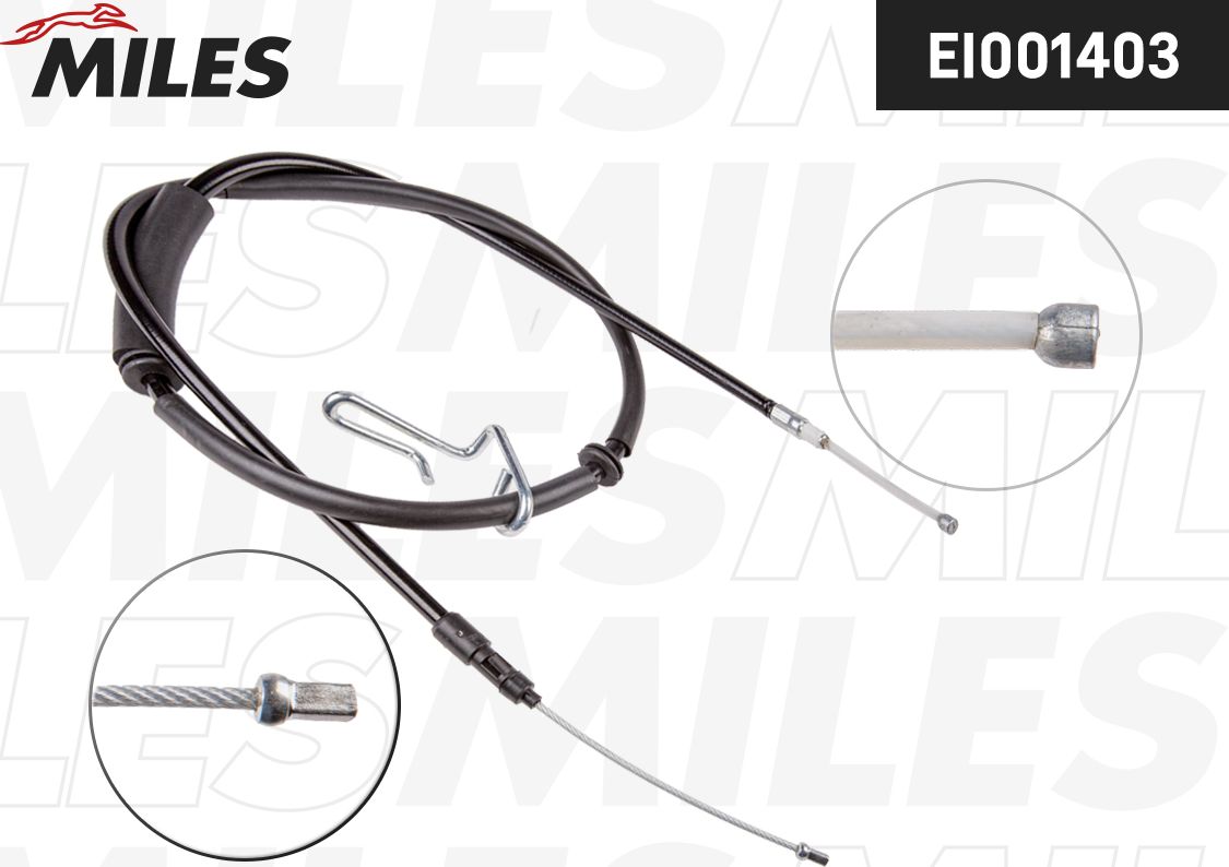 Трос ручника (тросик ручного тормоза) Miles. Артикул EI001403
