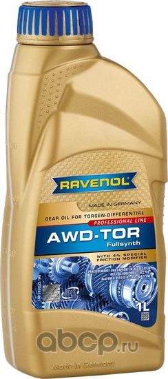 Масло трансмиссионное AWD-TOR 1л (синтетика+ПАО) (Ravenol). Артикул 1211141001