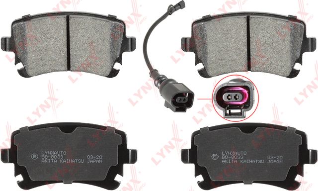 Тормозные колодки LYNXauto. Артикул BD-8033