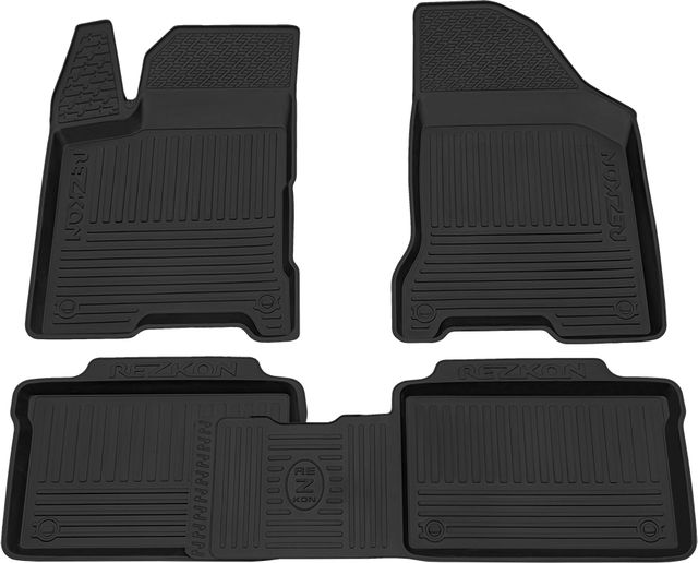Коврики Rezkon резиновые (эконом) для салона Lada Vesta 2015-2026. Артикул 1039045200