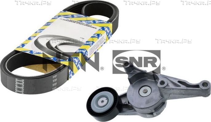 Приводной ремень поликлиновой с роликами (комплект) NTN / SNR для Volkswagen Golf V 2003-2008. Артикул KA857.28
