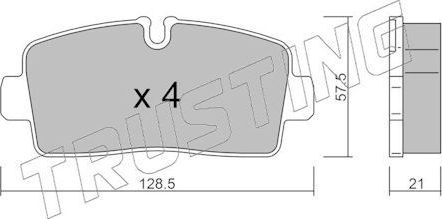 Тормозные колодки Trusting для IVECO Daily VI 2014-2026. Артикул 1380.0