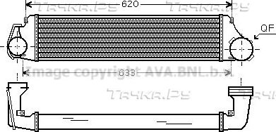 Радиатор охлаждения двигателя AVA для BMW Z3 I 1995-2003. Артикул BW2125