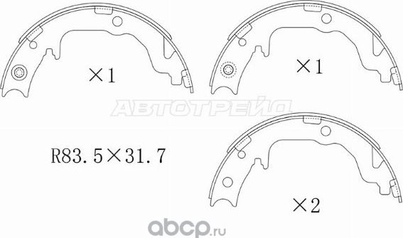 Колодки тормозные RR MITSUBISHI (SAT). Артикул ST4800A022