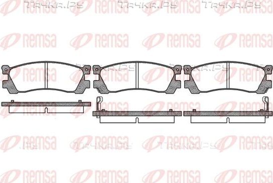 Тормозные колодки Remsa задние для Mazda Xedos 9 I 1993-2002. Артикул 0399.12