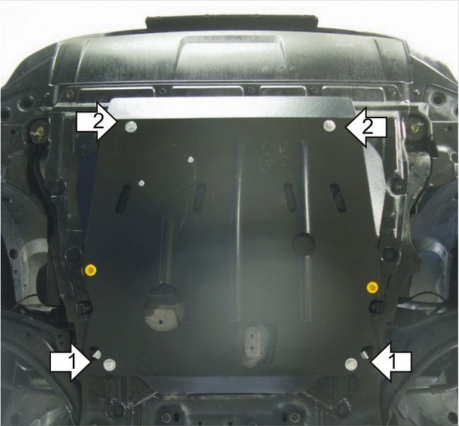 Защита Мотодор для картера, КПП Nissan X-Trail T31 2007-2014. Артикул 01426