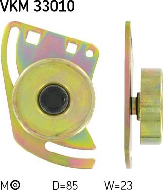 Натяжной ролик (натяжитель) приводного поликлинового ремня SKF для Peugeot 309 I 1985-1993. Артикул VKM 33010